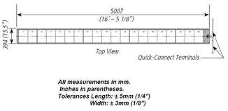 124 Watt Solar Laminate (PVL-124) Schematic