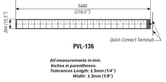 UNI-SOLAR 136 Watt Solar Laminate (PVL-136) Schematic